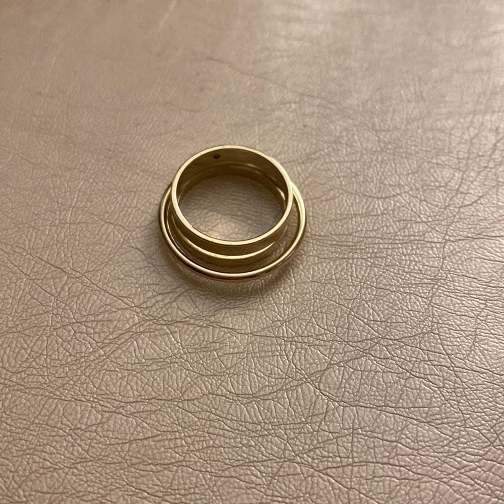 Floating Band Gold Ring, size 6